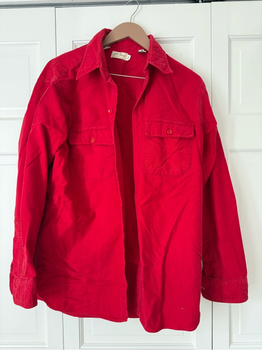 LL Bean Men’s Red Chamois Shirt or Light Jacket
